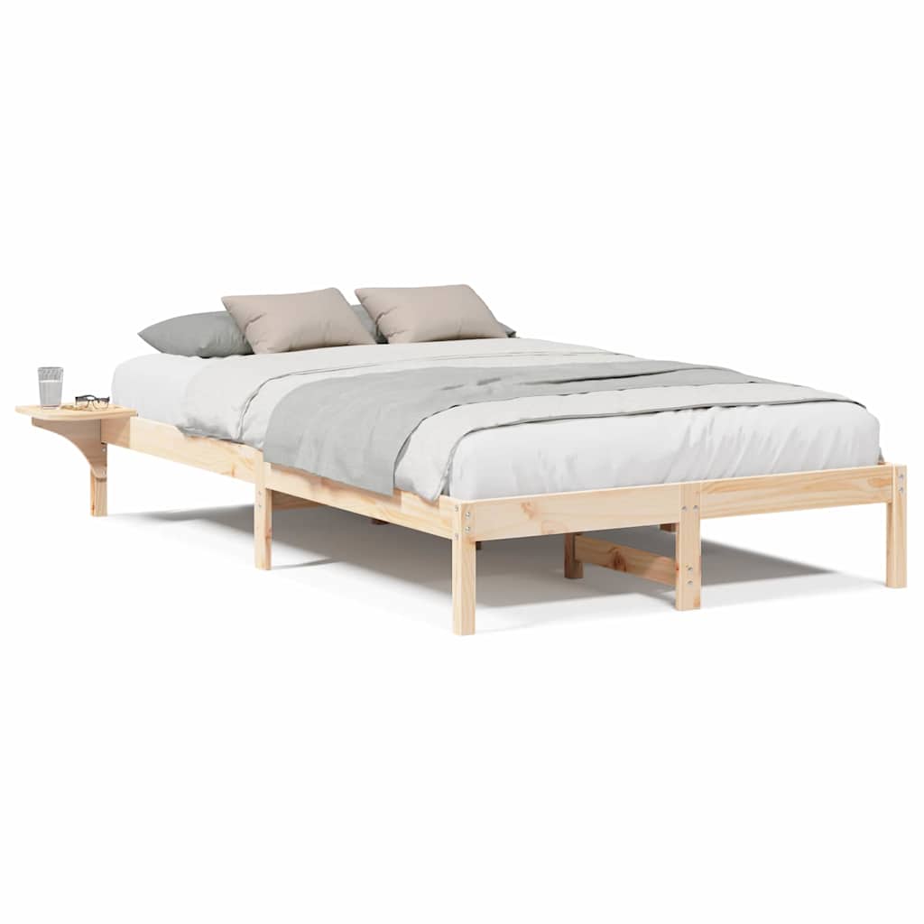 vidaXL Rete letto con comodini Marrone Marrone