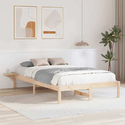 vidaXL Rete letto con comodini Marrone Marrone