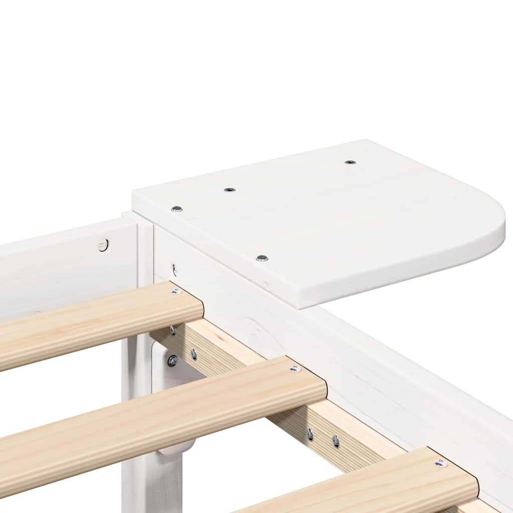 vidaXL Rete letto con comodini Bianco Bianco