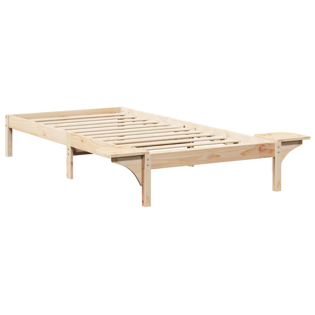 vidaXL Rete letto con comodini Marrone Marrone