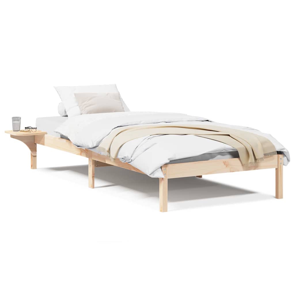 vidaXL Rete letto con comodini Marrone Marrone
