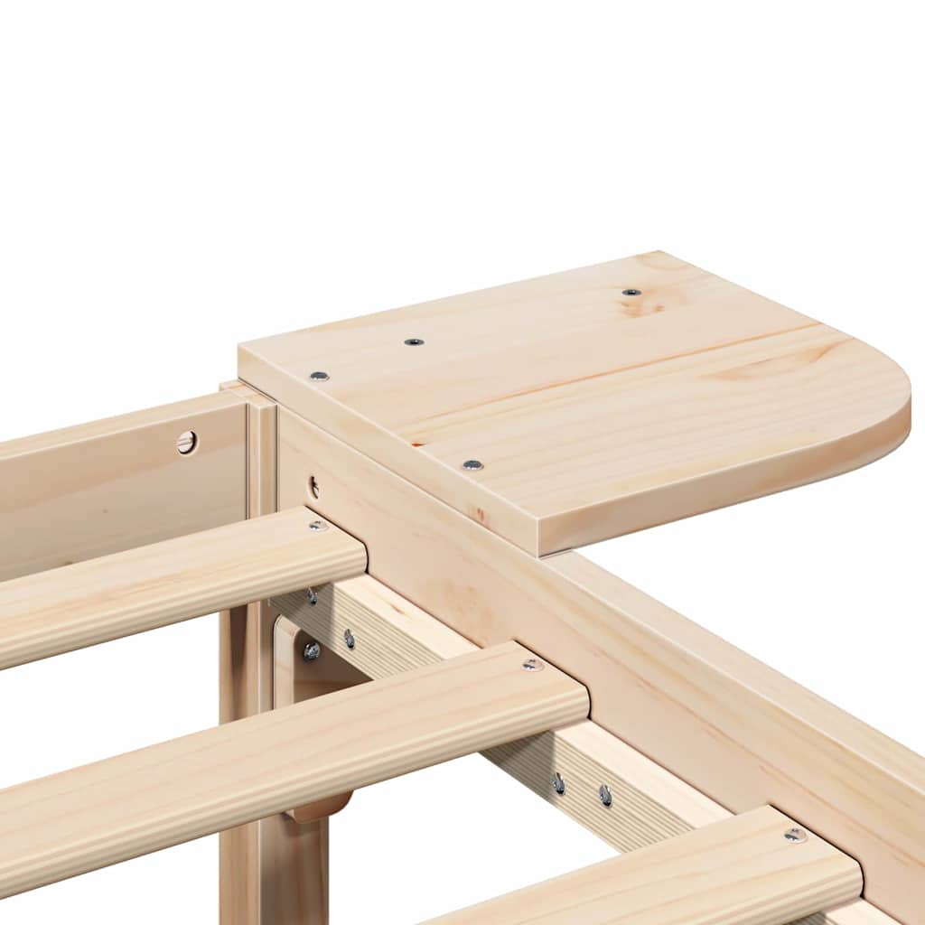 vidaXL Rete letto con comodini Marrone Marrone