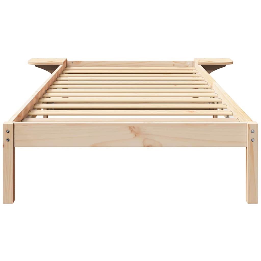 vidaXL Rete letto con comodini Marrone Marrone
