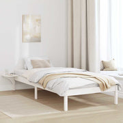 vidaXL Rete letto con comodini Bianco Bianco
