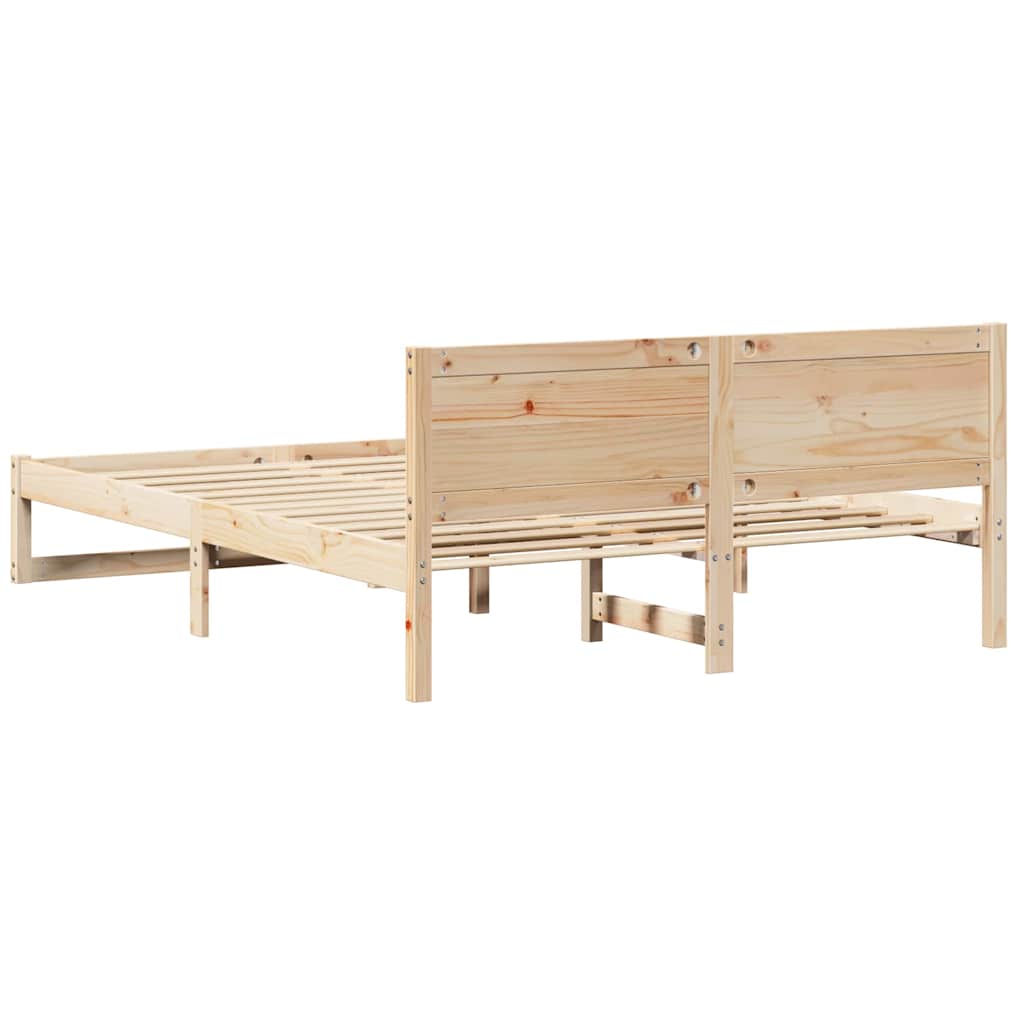 vidaXL Struttura del letto Marrone 140 x 200 cm Legno massello di pino