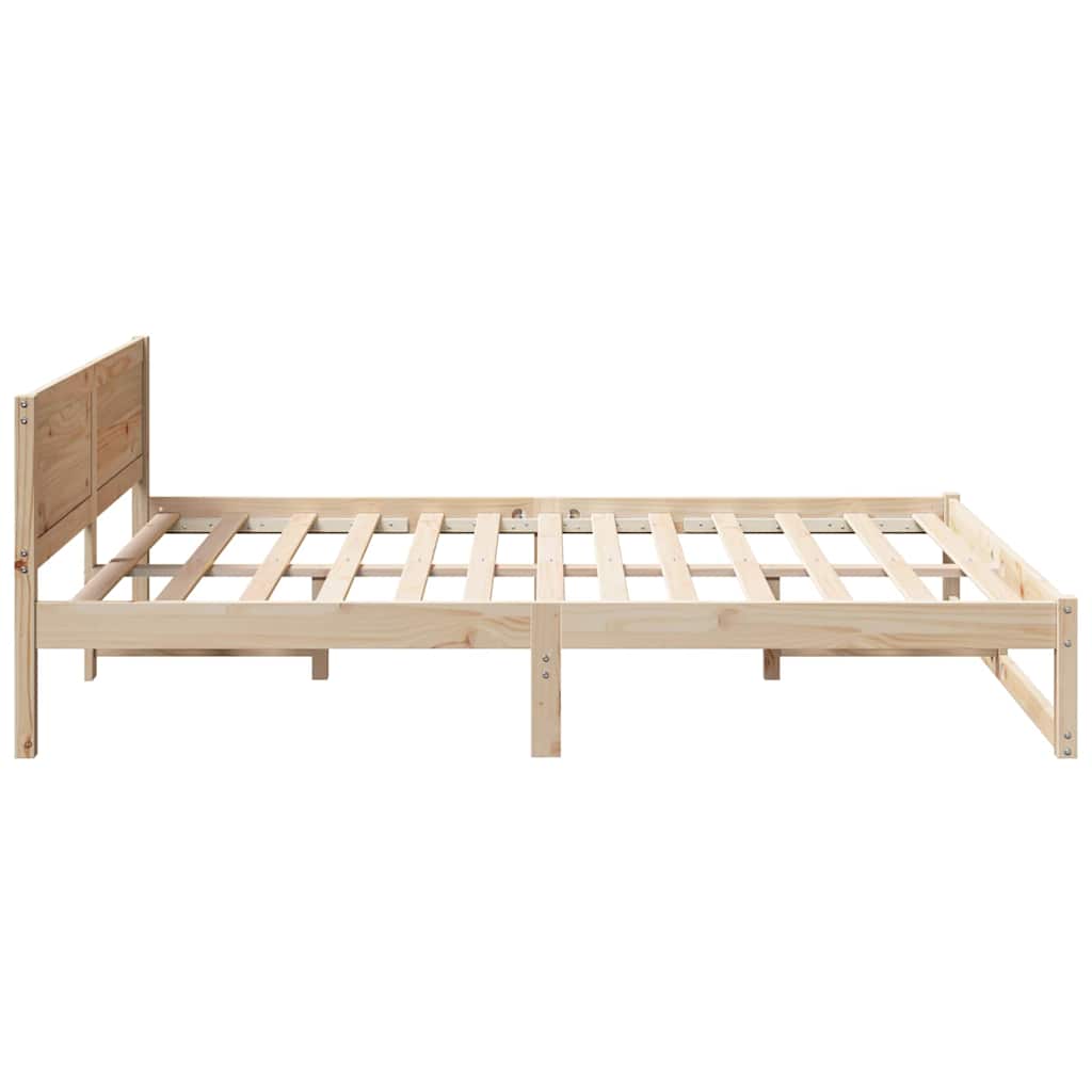 vidaXL Struttura del letto Marrone 140 x 200 cm Legno massello di pino
