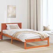 vidaXL Struttura del letto Marrone 75 x 190 cm Legno massello di pino