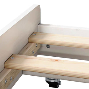 Struttura del letto Bianco 100 x 200 cm Pino massello 873419