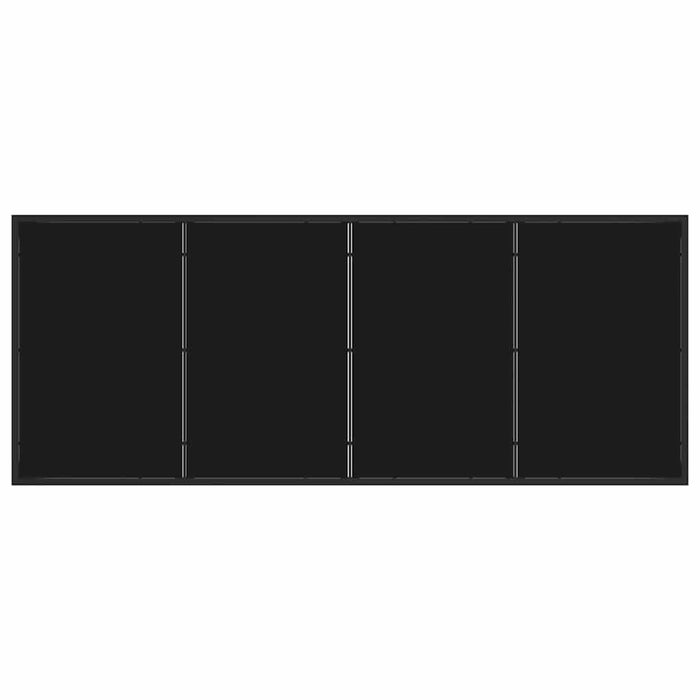 Set da Pranzo per Giardino 9 pcs Nero Poly Rattan 3379078