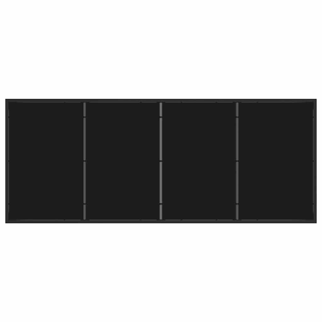 Set da Pranzo per Giardino 9 pcs Nero Poly Rattan 3379113