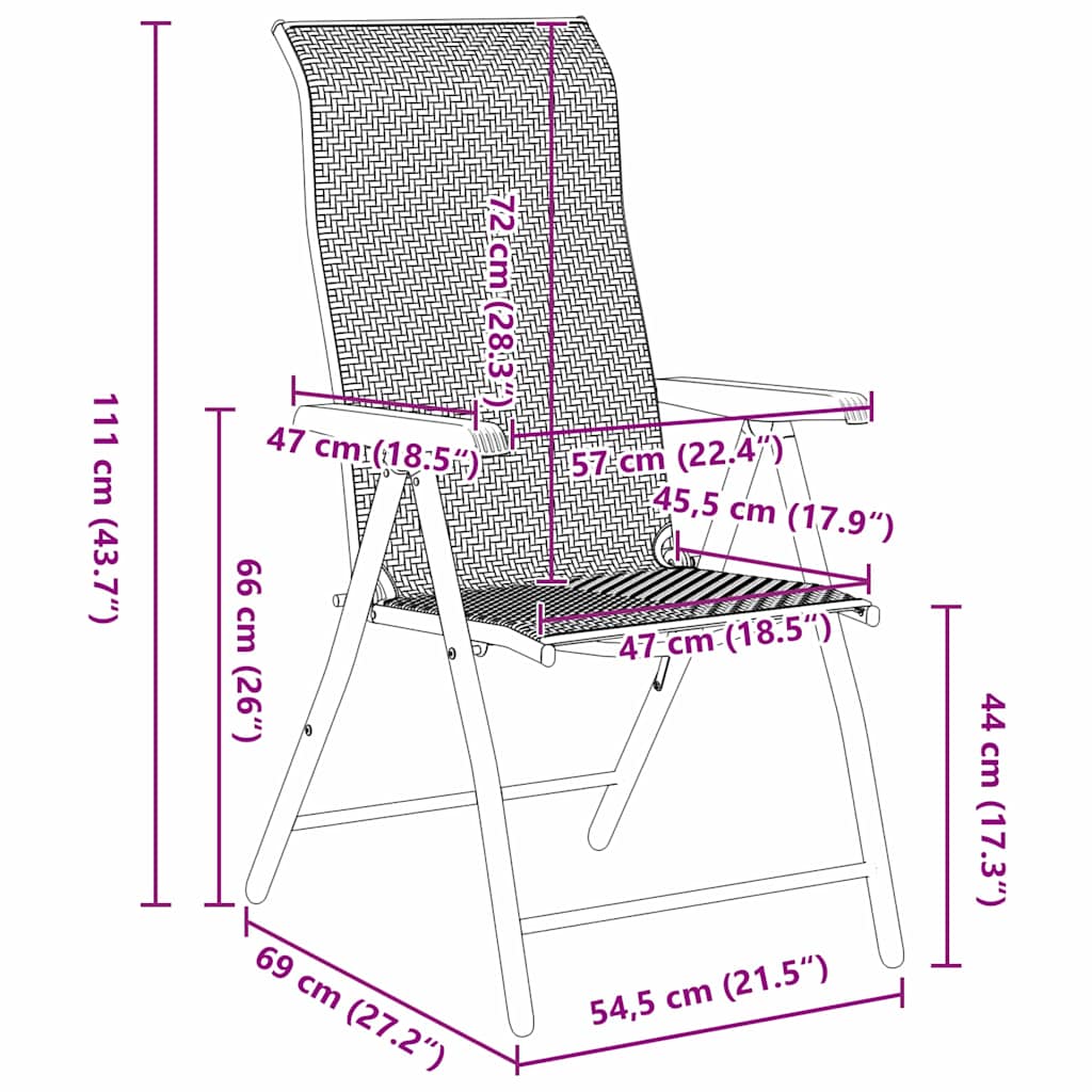 Set da Pranzo da Giardino  5 Pezzi in Polyrattan Marrone 3379263