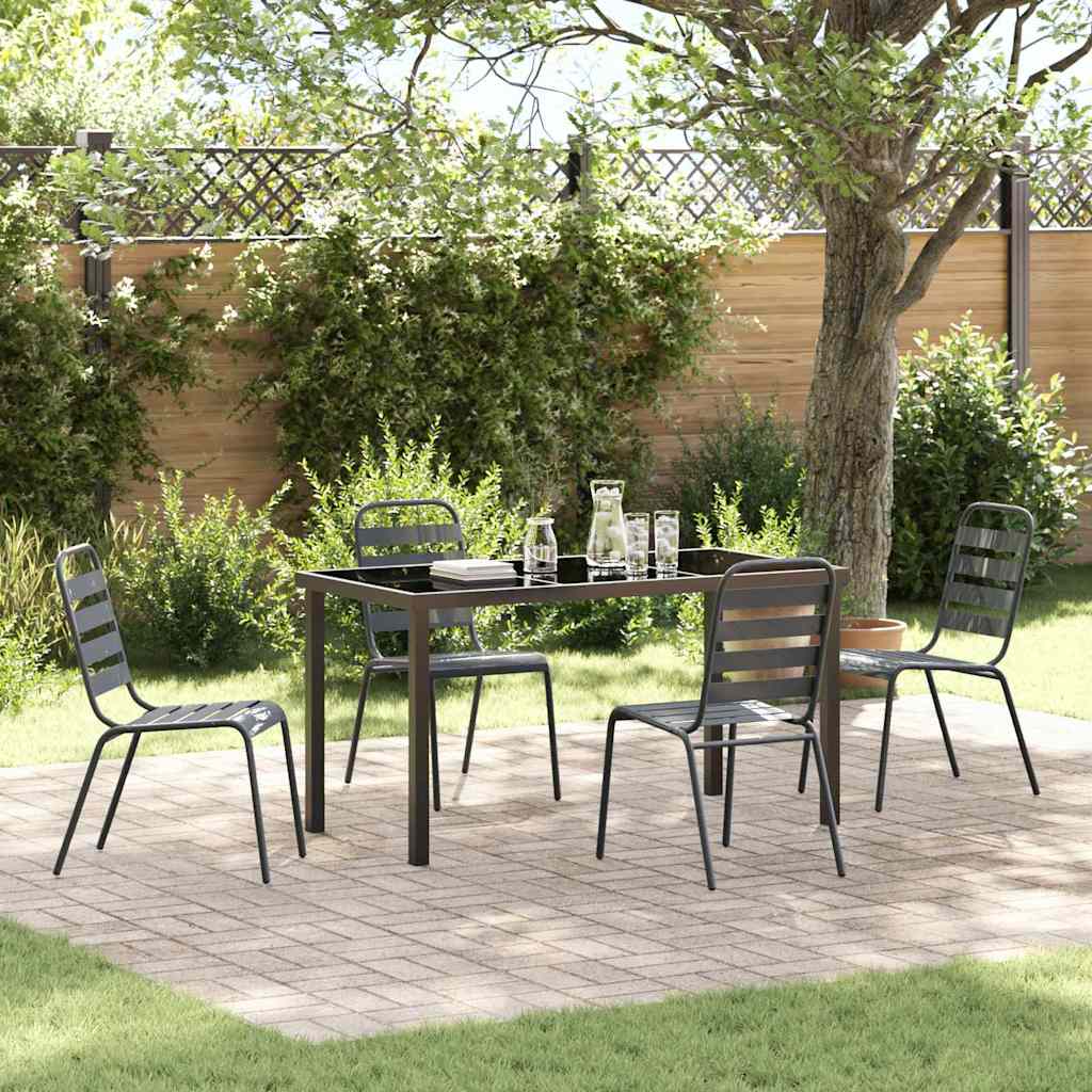 Set da Pranzo da Giardino  a 5 Pezzi in Grigio Scuro 3379298