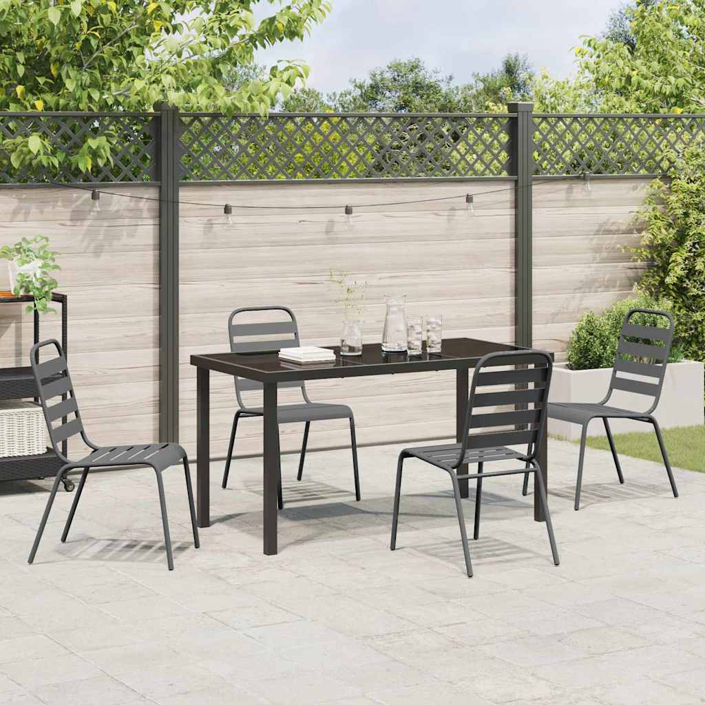 Set da Pranzo da Giardino  a 5 Pezzi in Grigio Scuro 3379298