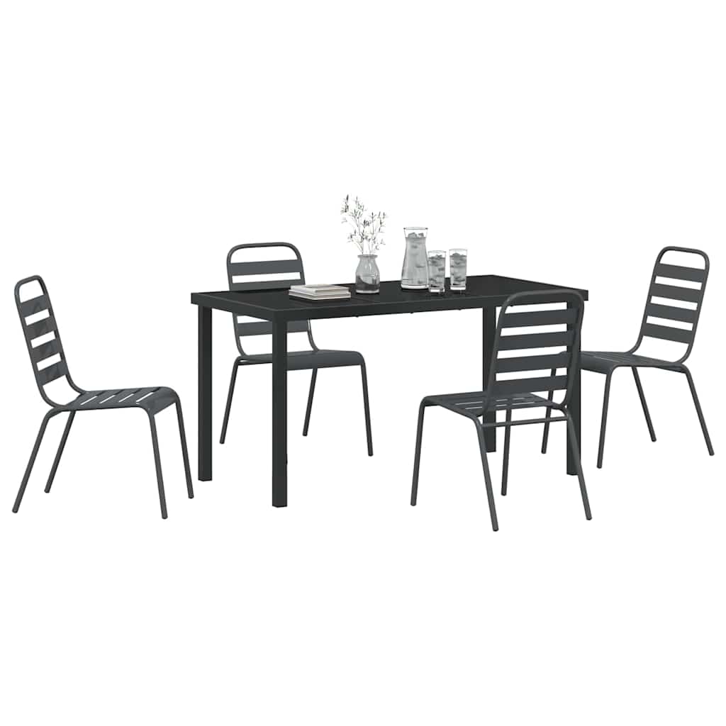 Set da Pranzo da Giardino  a 5 Pezzi in Grigio Scuro 3379298