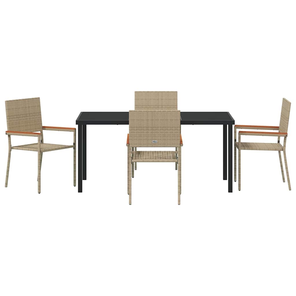 Set da Pranzo da Giardino 5 Pezzi  Beige in Polyrattan 3379719