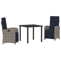 Set da pranzo da giardino a 3 pezzi marca  in polyrattan grigio 3380358