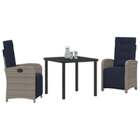 Set da pranzo da giardino a 3 pezzi marca  in polyrattan grigio 3380358