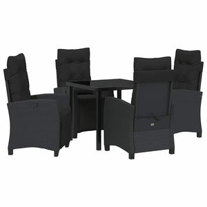 Set da pranzo da giardino  in rattan sintetico nero, 5 pezzi. 3380422
