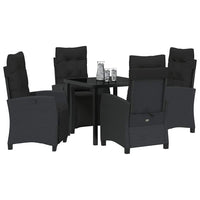 Set da pranzo da giardino  in rattan sintetico nero, 5 pezzi. 3380422