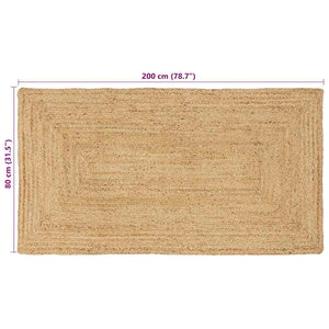 vidaXL Tappeto Beige 80 x 200 cm Juta