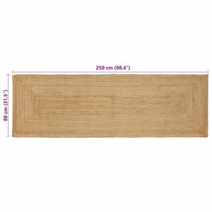 Tappeto Beige 80 x 250 cm Juta 42010390