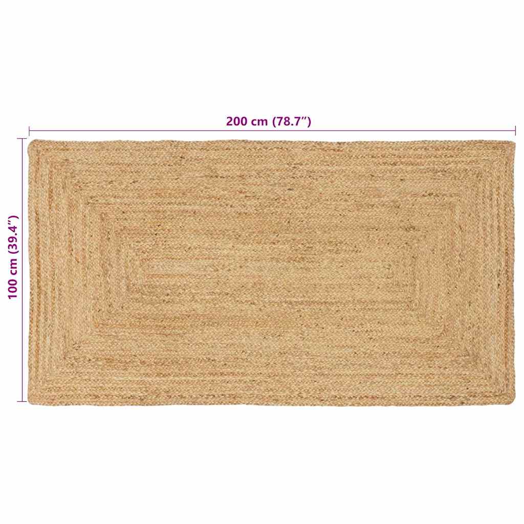 Tappeto Beige 100 x 200 cm Juta 42010393