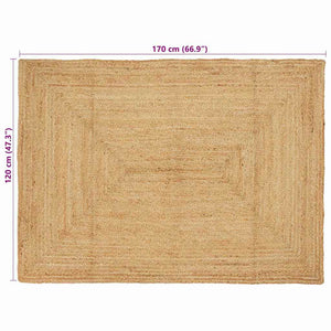 vidaXL Tappeto Beige 120 x 170 cm Juta