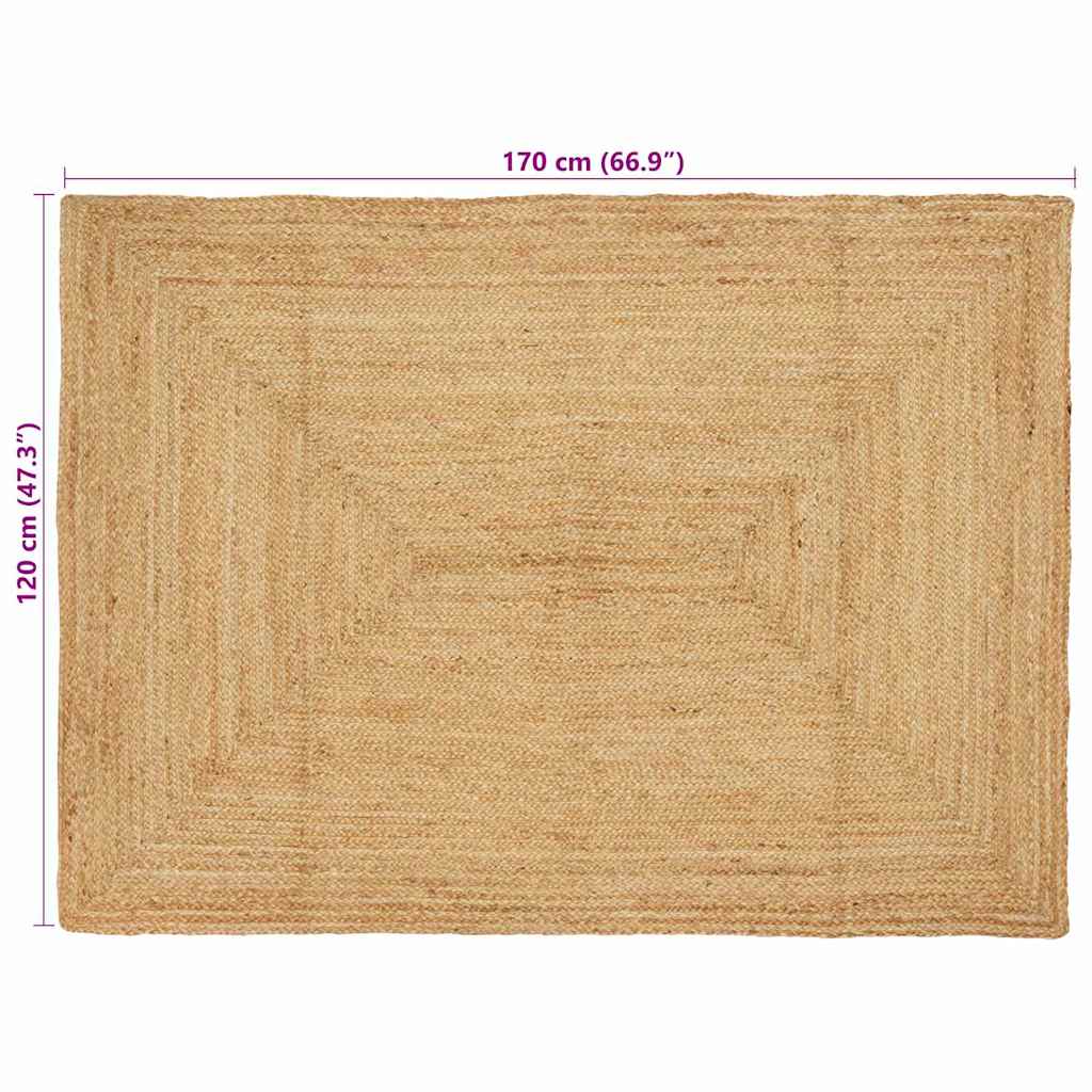 Tappeto Beige 120 x 170 cm Juta 42010395