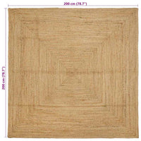 Tappeto Beige 200 x 200 cm Juta 42010398