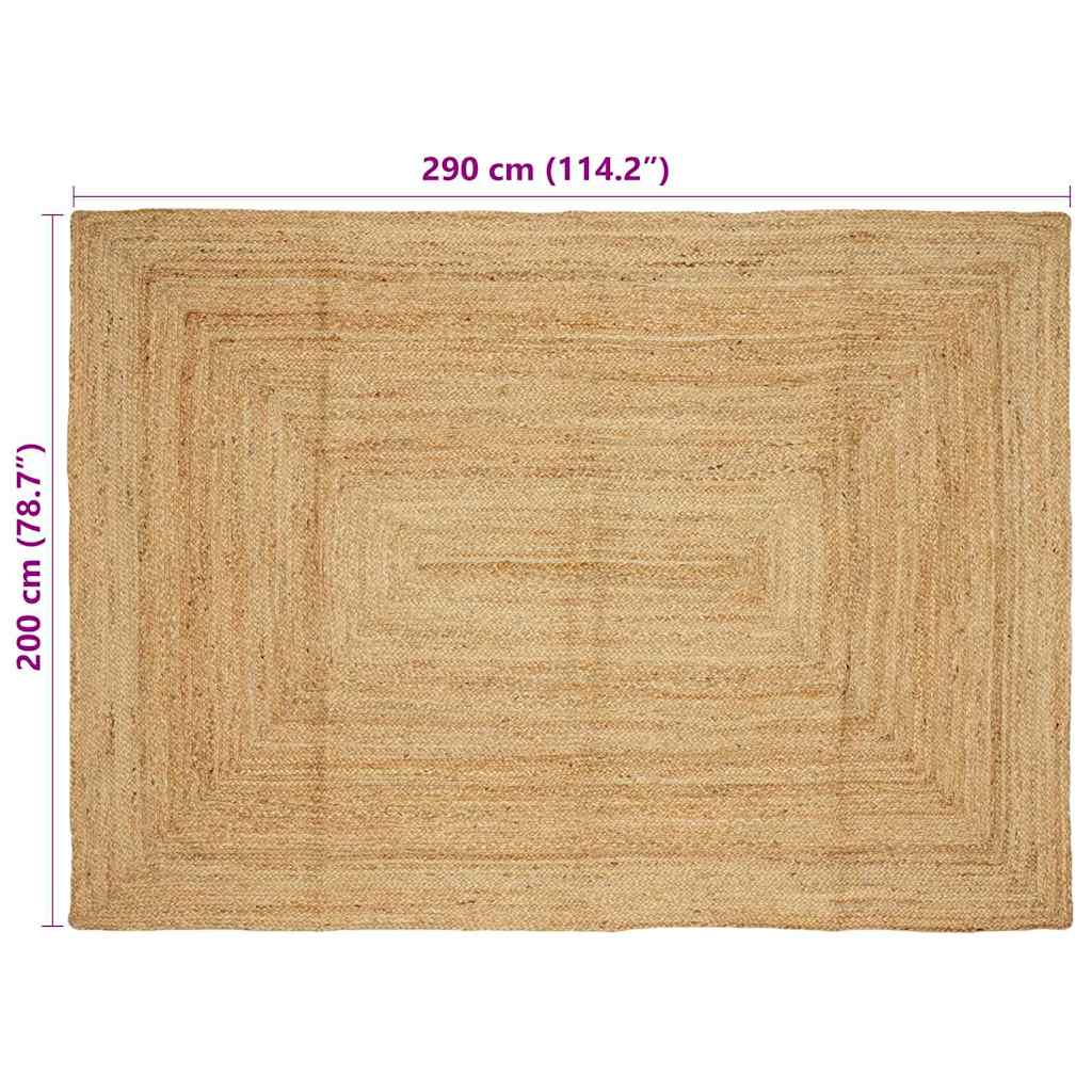 vidaXL Tappeto Beige 200 x 290 cm Juta