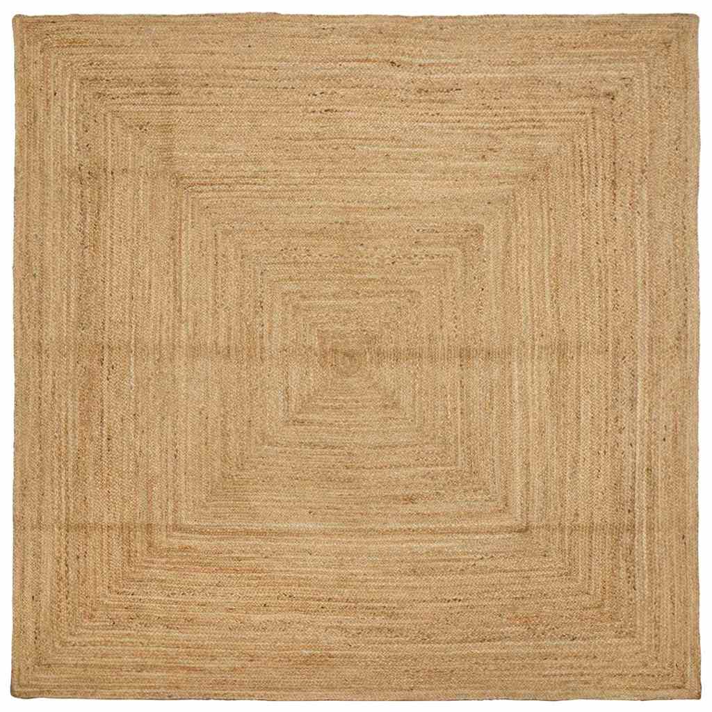 vidaXL Tappeto Beige 240 x 240 cm Juta