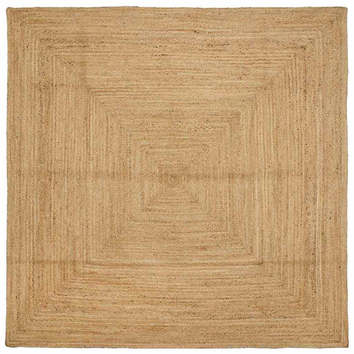 vidaXL Tappeto Beige 240 x 240 cm Juta