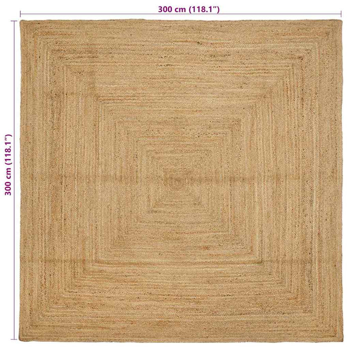 Tappeto Beige 300 x 300 cm Juta 42010402