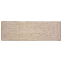 Tappeto Intreccio a cesto Naturale e bianco 80 x 300 cm Juta 42010474