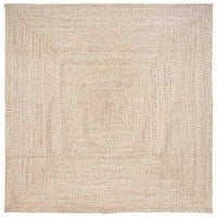 Tappeto Intreccio a cesto Naturale e bianco 200 x 200 cm Juta 42010482