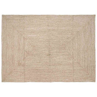 Tappeto Intreccio a cesto Naturale e bianco 200 x 290 cm Juta 42010483