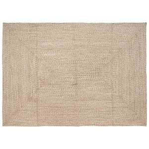 Tappeto Intreccio a cesto Naturale e bianco 200 x 290 cm Juta 42010483