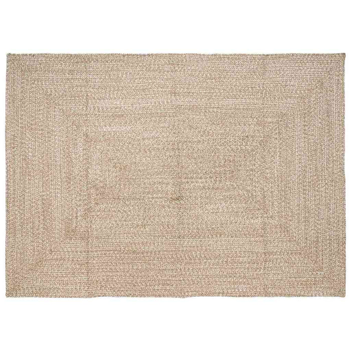 Tappeto Intreccio a cesto Naturale e bianco 200 x 290 cm Juta 42010483