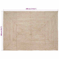 Tappeto Intreccio a cesto Naturale e bianco 200 x 290 cm Juta 42010483