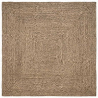 Tappeto Intreccio a cesto Naturale e nero 300 x 300 cm Juta 42010507