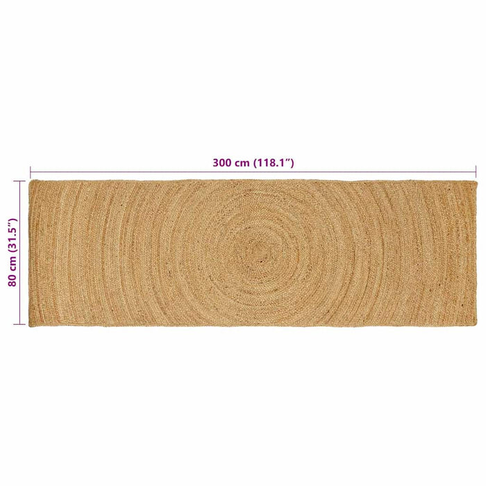 Tappeto Marrone 80 x 300 cm Juta 42010516