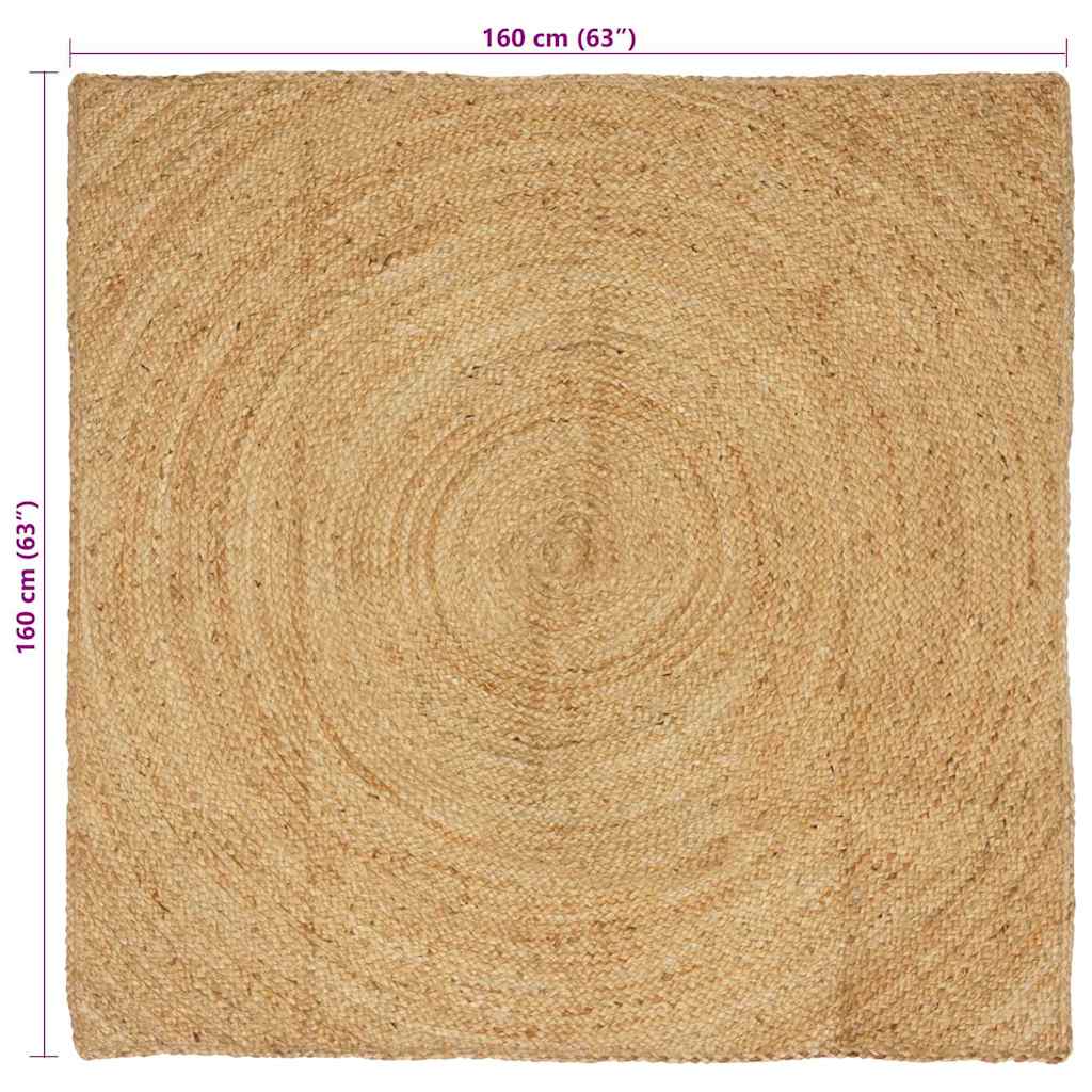 Tappeto Marrone 160 x 160 cm Juta 42010522