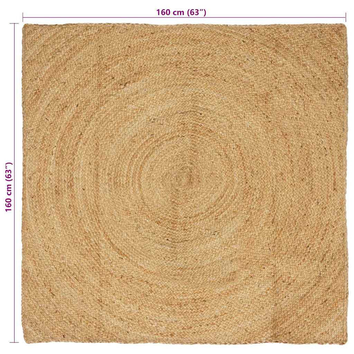 Tappeto Marrone 160 x 160 cm Juta 42010522
