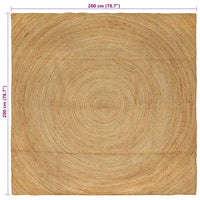 Tappeto Marrone 200 x 200 cm Juta 42010524