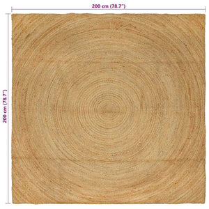 Tappeto Marrone 200 x 200 cm Juta 42010524