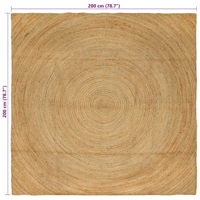 Tappeto Marrone 200 x 200 cm Juta 42010524