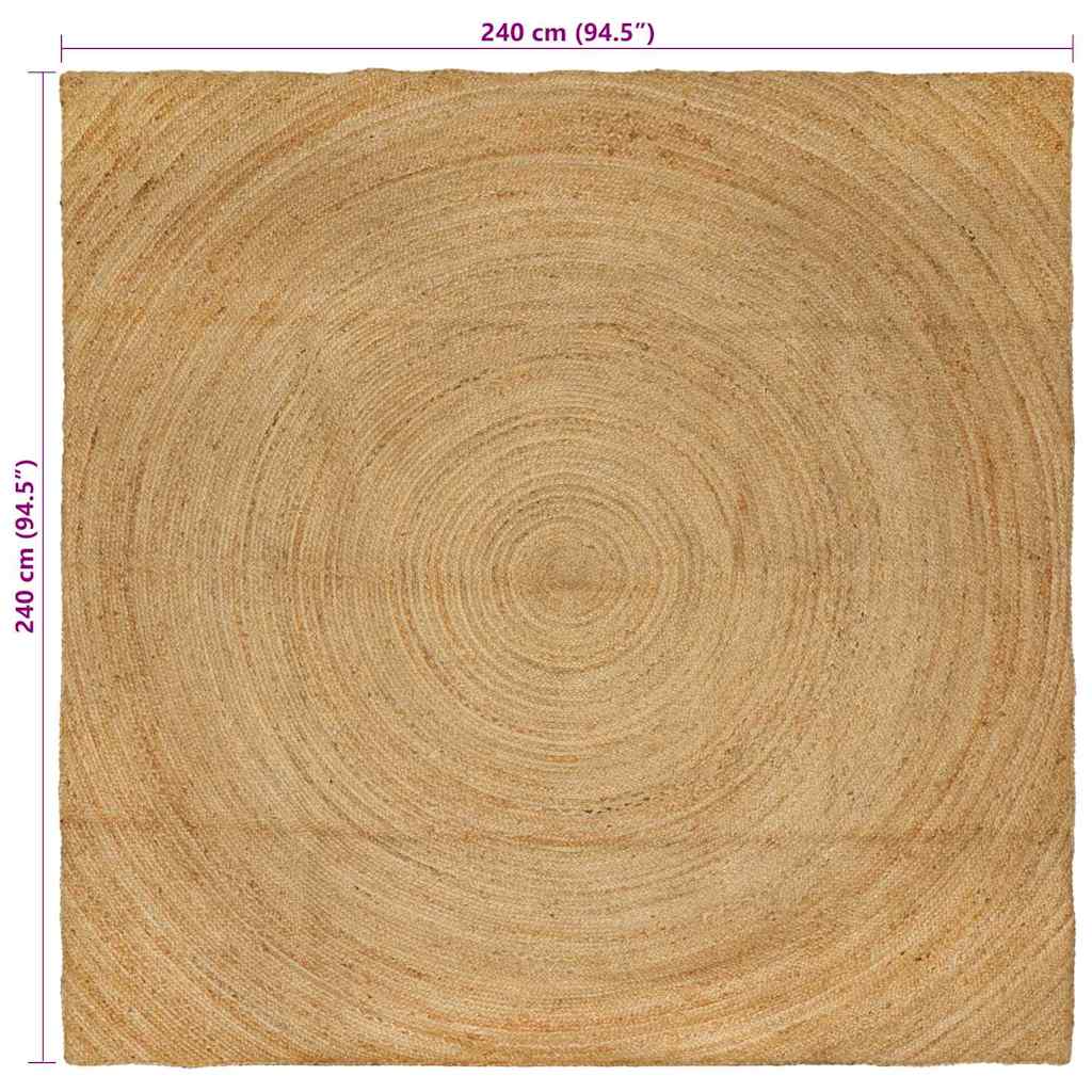 Tappeto Marrone 240 x 240 cm Juta 42010526