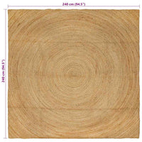 Tappeto Marrone 240 x 240 cm Juta 42010526