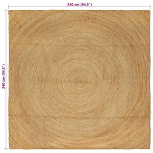 Tappeto Marrone 240 x 240 cm Juta 42010526