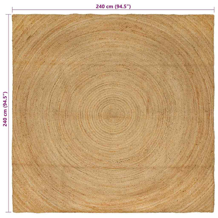 Tappeto Marrone 240 x 240 cm Juta 42010526